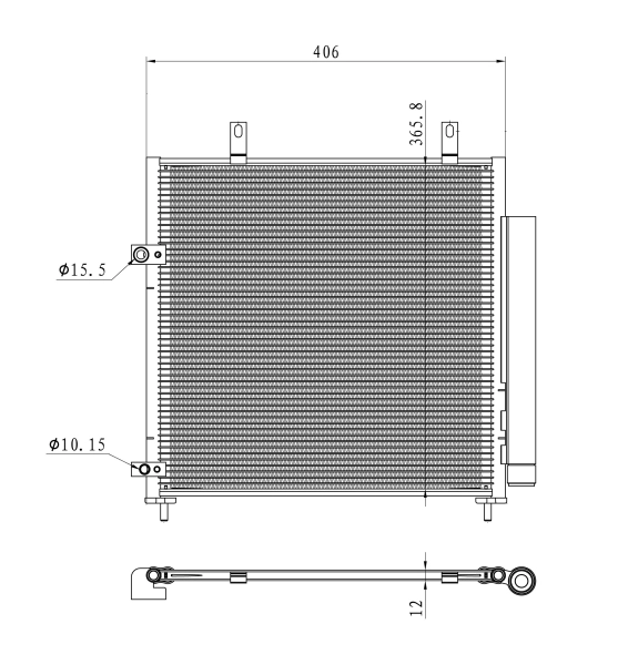 Radiador de aparelho de ar condicionado 822601 VALEO