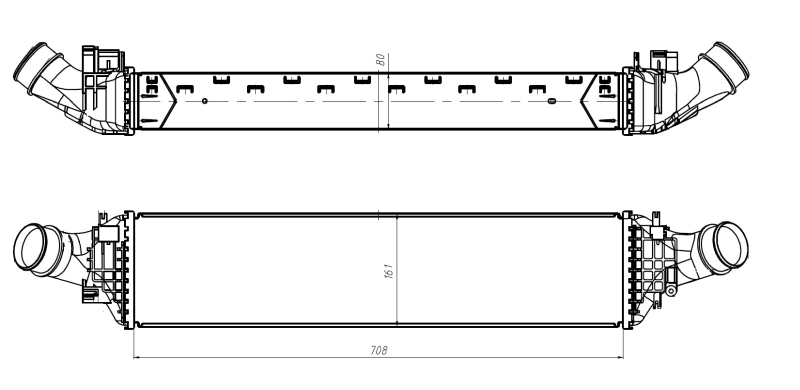 Radiador de intercooler 309047 NRF