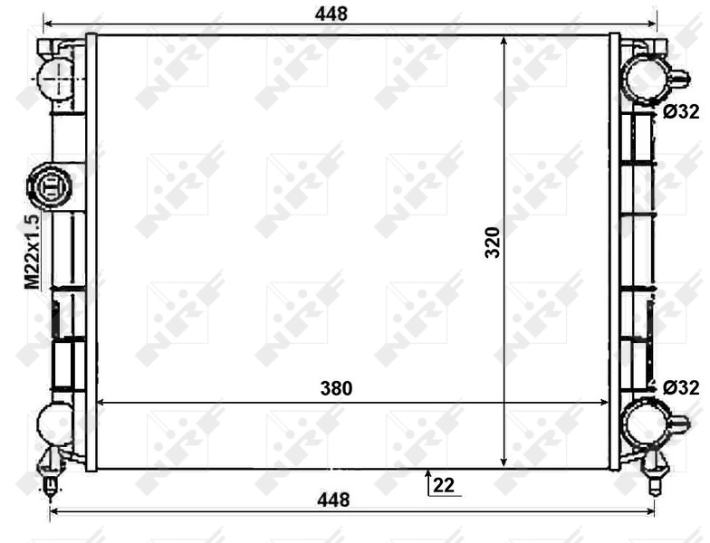 Compre 50004 NRF Radiador de esfriamento de motor