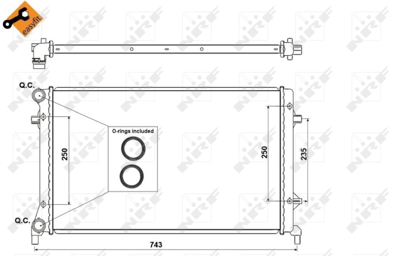 Radiador de esfriamento de motor NRF 53404