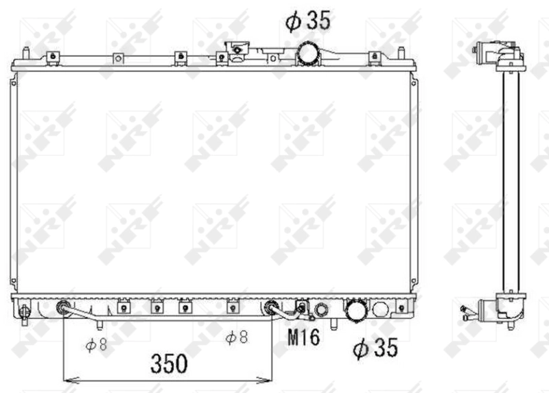 Radiador de esfriamento de motor para Mitsubishi Lancer V CB, CD, CE
