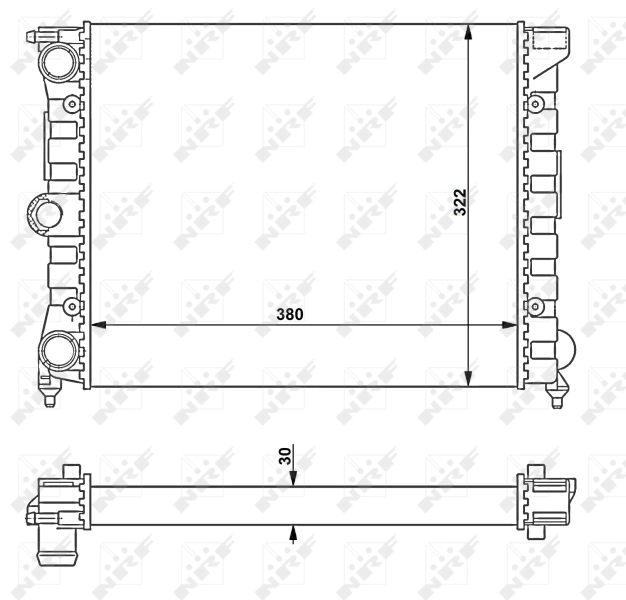 Compre 58696 NRF Radiador de esfriamento de motor
