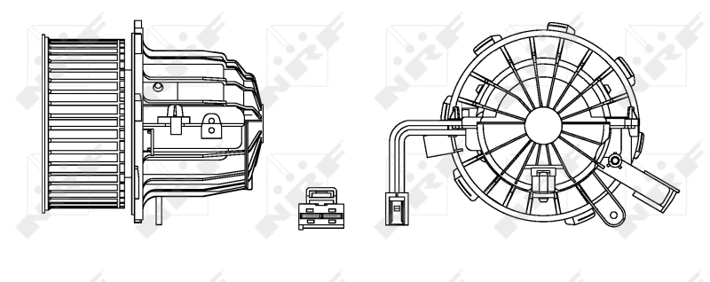 Motor de ventilador de forno (de aquecedor de salão) 34163 NRF