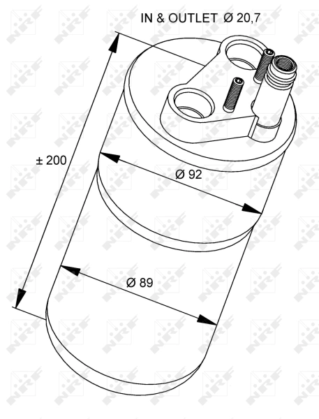 Tanque de recepção do secador de aparelho de ar condicionado 33216 NRF