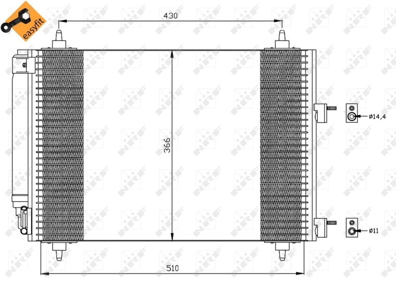 Radiador de aparelho de ar condicionado 35445 NRF