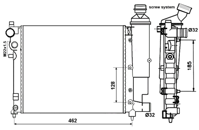 Compre 58067 NRF Radiador de esfriamento de motor