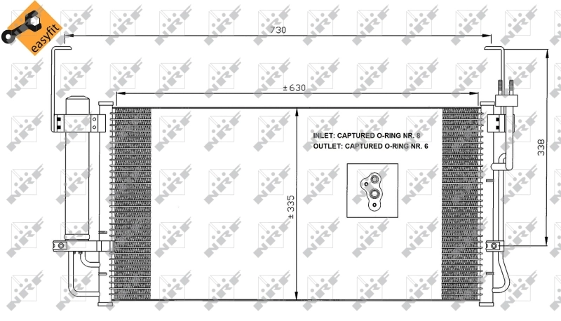 35429 NRF Radiador de aparelho de ar condicionado