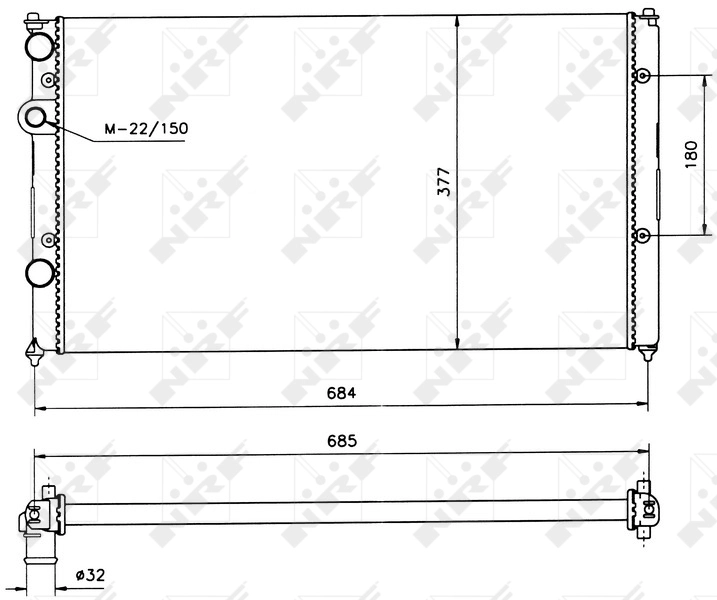 Compre 58093 NRF Radiador de esfriamento de motor