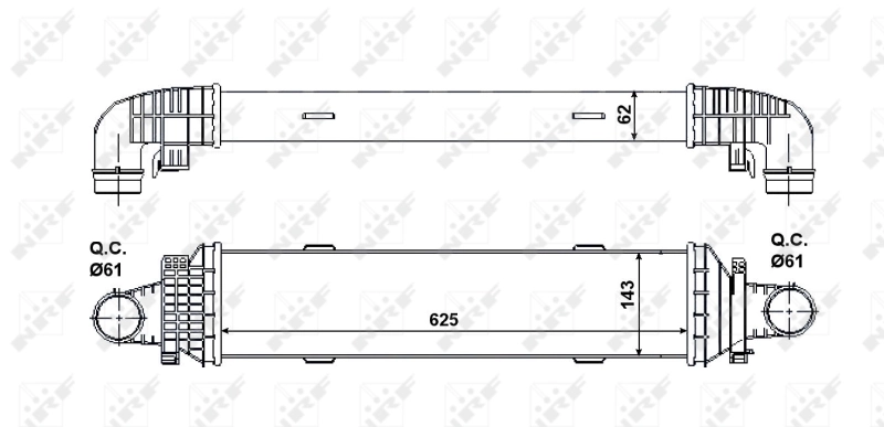 Radiador de intercooler 30504 NRF