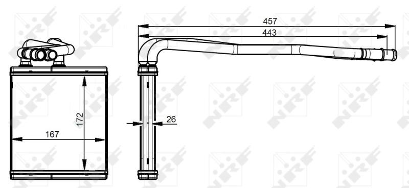 Radiador de forno (de aquecedor) Ford Fiesta Mk6 CB1