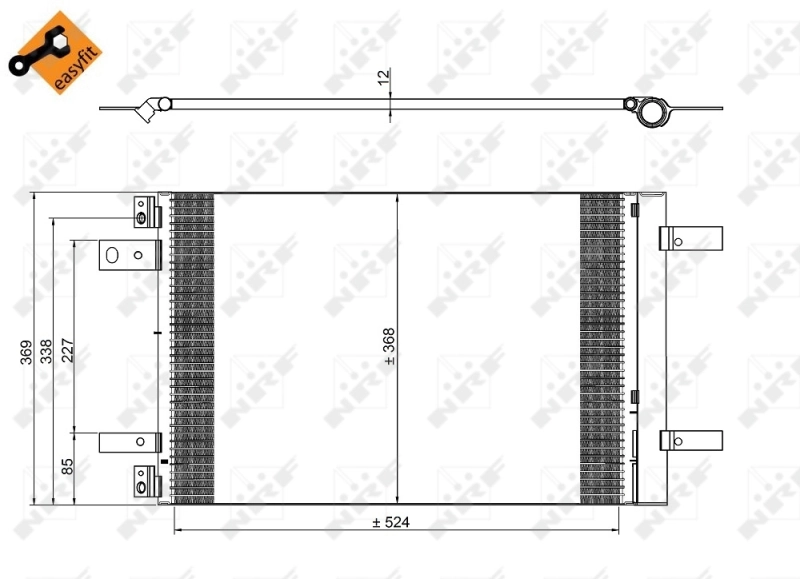 Radiador de aparelho de ar condicionado 350323 NRF