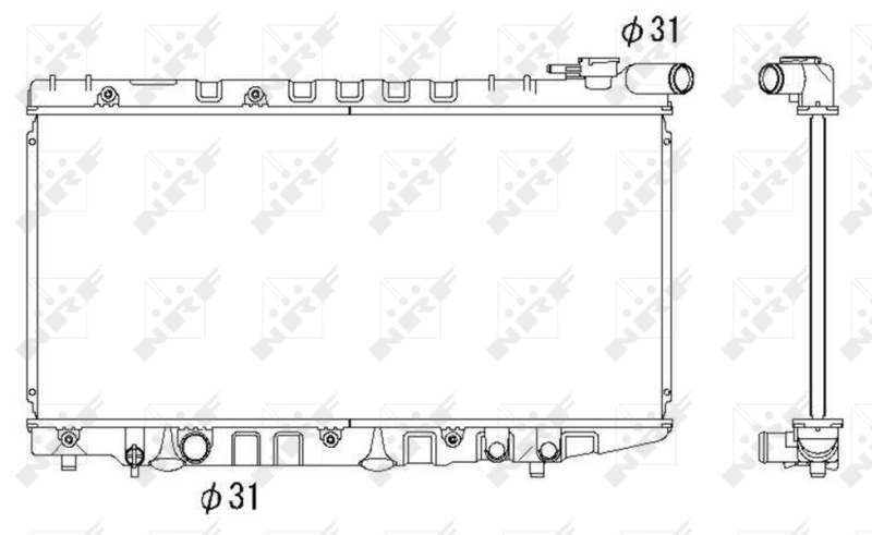 1640016130 Toyota Radiador de esfriamento de motor