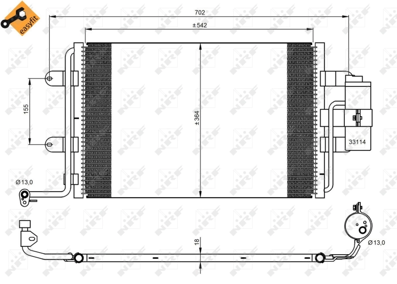 Compre Radiador de aparelho de ar condicionado Skoda Octavia 