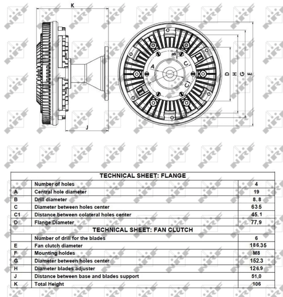 Compre 49094 NRF Acoplamento viscoso de ventilador de esfriamento