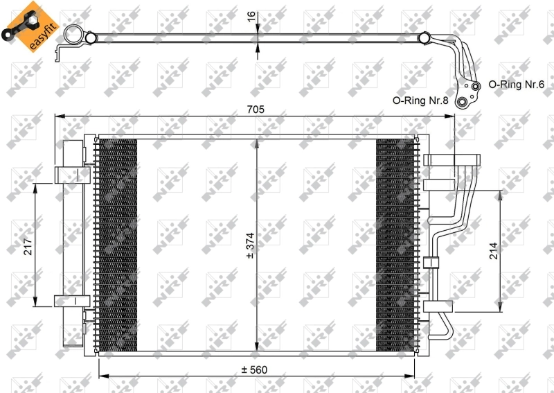 Radiador de aparelho de ar condicionado 35963 NRF