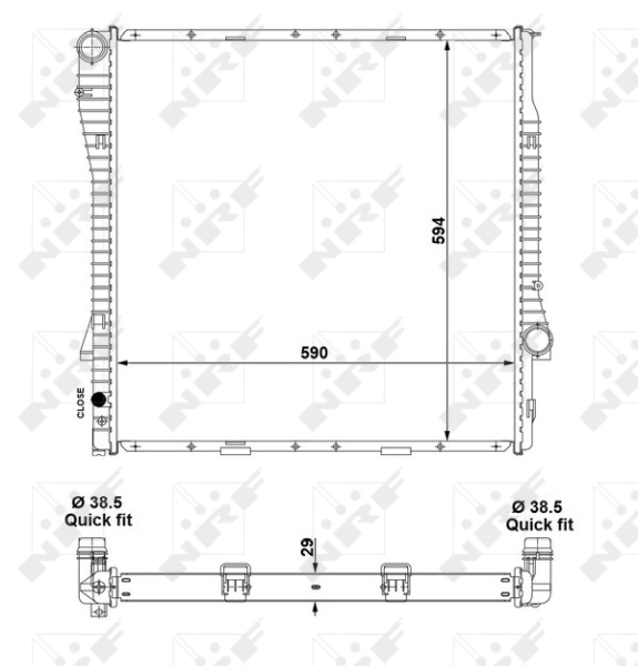 55330 NRF Radiador de esfriamento de motor