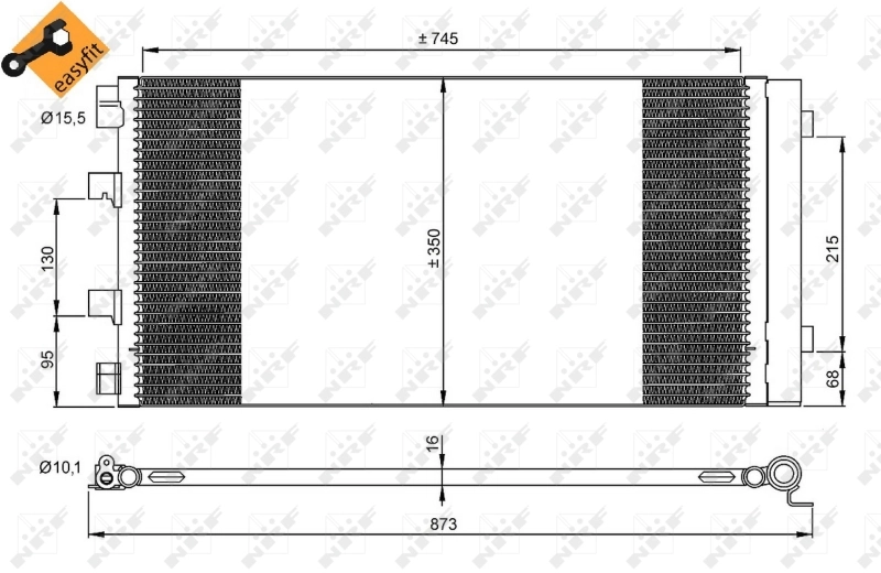 Radiador de aparelho de ar condicionado NRF 35972