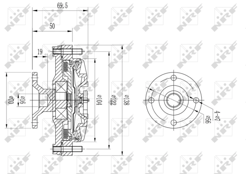 Compre Acoplamento viscoso de ventilador de esfriamento Daihatsu Terios 1