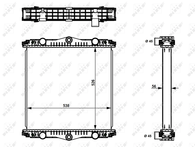 Radiador de esfriamento de motor 1407721 DAF