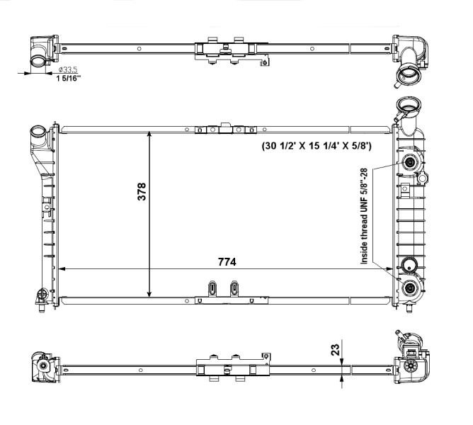 Radiador de esfriamento de motor 56002 NRF
