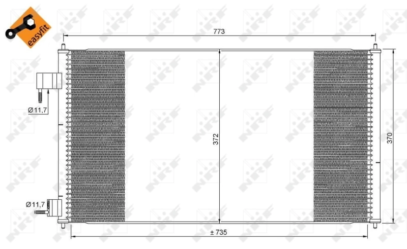 Radiador de aparelho de ar condicionado 35681 NRF