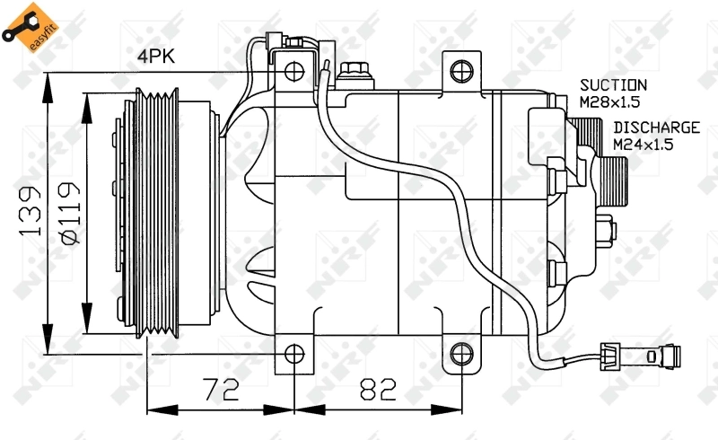 67451 Four Seasons Compressor de aparelho de ar condicionado