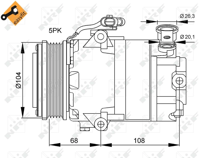 AC330028 Maxgear Compressor de aparelho de ar condicionado