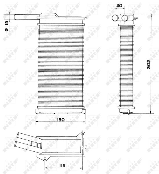 Radiador de forno (de aquecedor) 58608 NRF