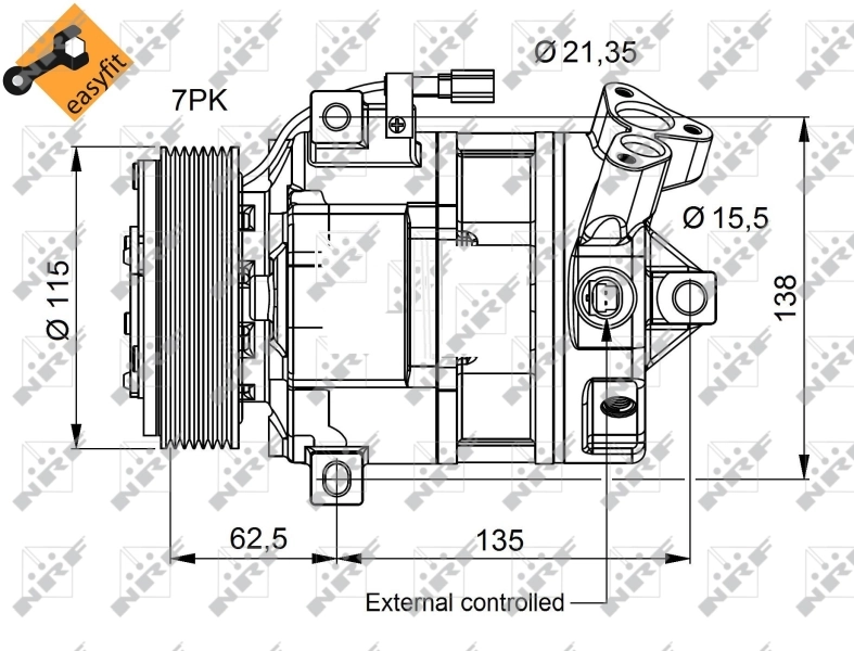 32692 NRF Compressor de aparelho de ar condicionado