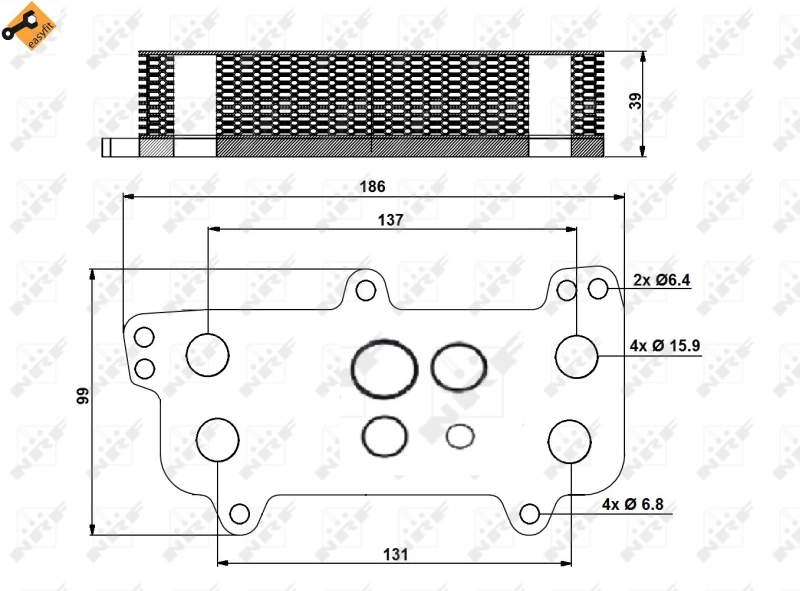Radiador de óleo 31171 NRF