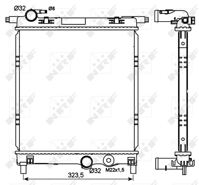 53101 NRF Radiador de esfriamento de motor