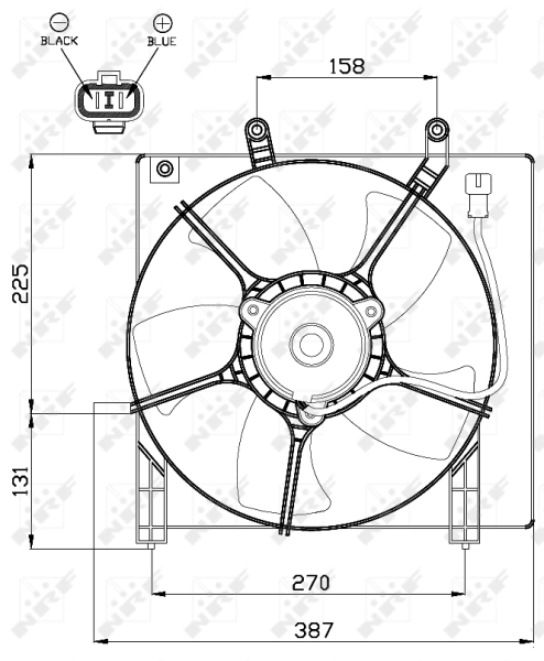 Ventilador (roda de aletas) do radiador de esfriamento NRF 47487 preço, a partir de 97,29 USD