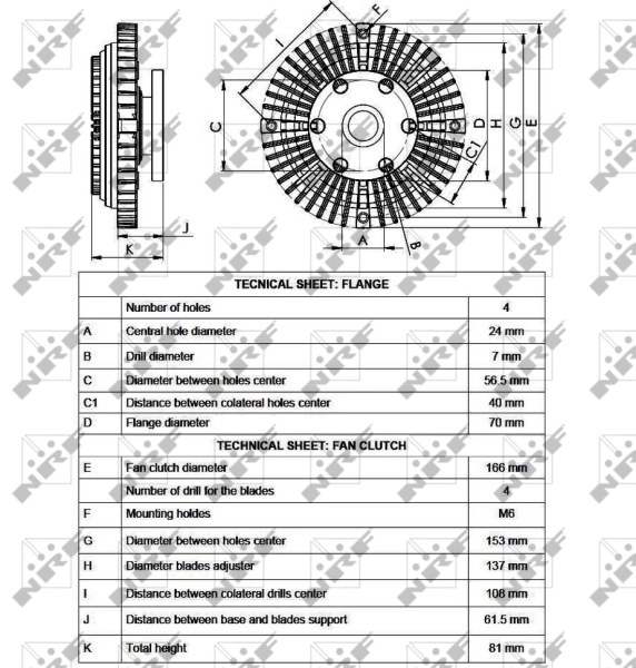 LK124 Beru Acoplamento viscoso de ventilador de esfriamento