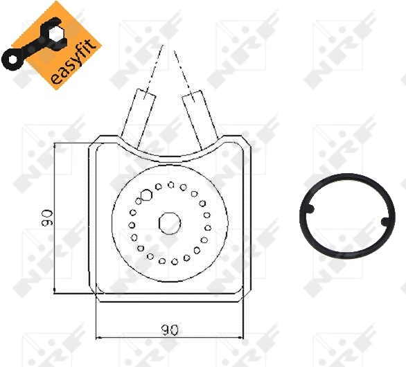 Radiador de óleo (frigorífico), debaixo de filtro NRF 31305