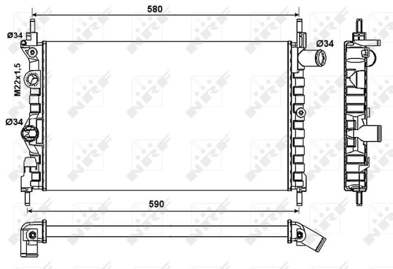 Compre 54682 NRF Radiador de esfriamento de motor
