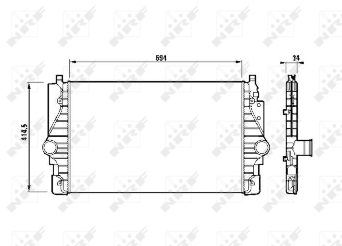 Radiador de intercooler 30873 NRF