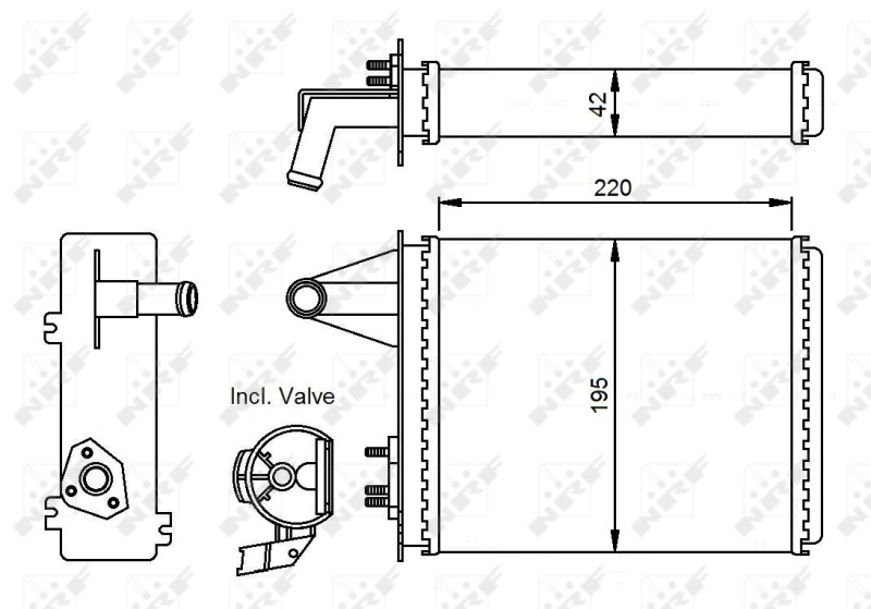 Radiador de forno (de aquecedor) 53556 NRF