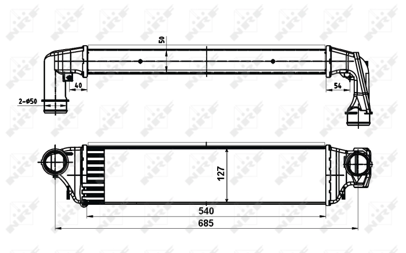 Radiador de intercooler 30119A NRF