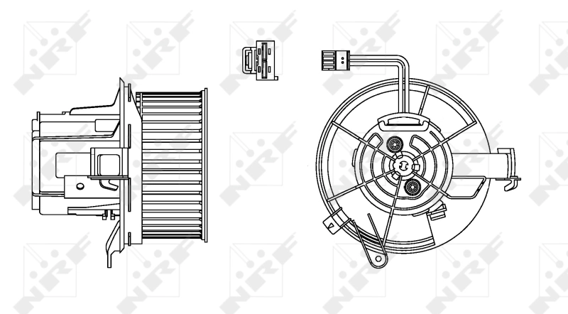 Motor de ventilador de forno (de aquecedor de salão) 34162 NRF