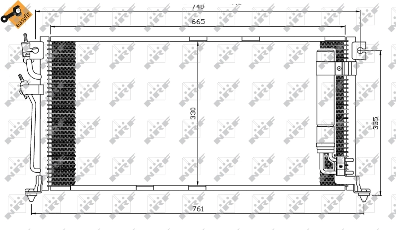 Radiador de aparelho de ar condicionado NRF 35541