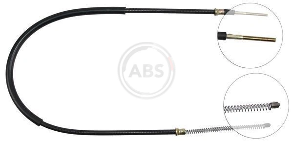 Cabo do freio de estacionamento traseiro esquerdo Beca Cables 1601002