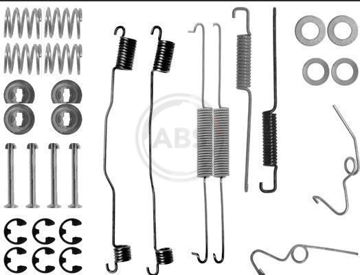 Kit de montagem das sapatas traseiras de tambor para Ford Transit V