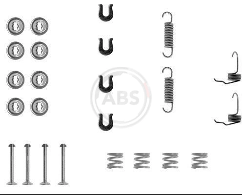 Kit de montagem das sapatas traseiras de tambor Mitsubishi Lancer III C1A,C6A ao melhor preço