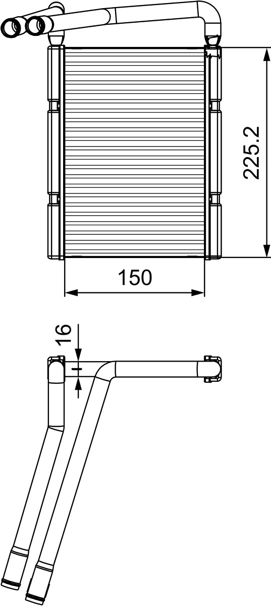 Radiador de forno (de aquecedor) KIA Rio II JB