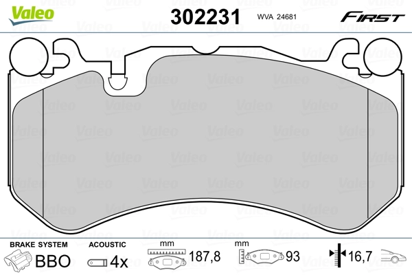 Sapatas do freio dianteiras de disco VAG 4G0698151AE preço, a partir de 60,57 USD