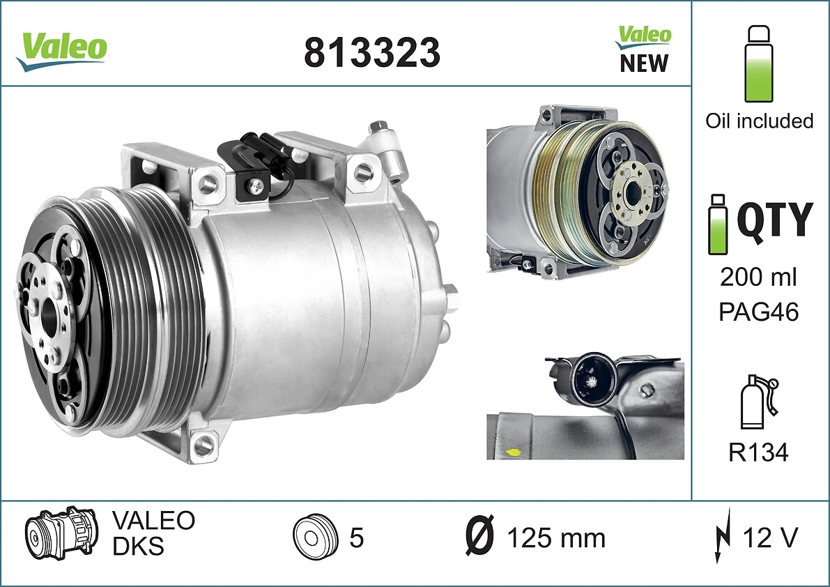 813323 VALEO Compressor de aparelho de ar condicionado