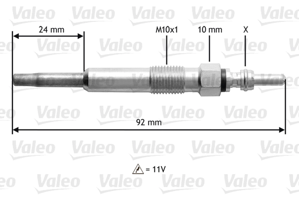 345104 VALEO Vela de incandescência