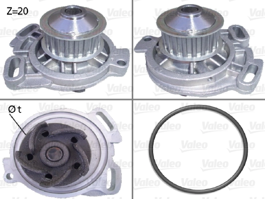 Bomba de água (bomba) de esfriamento MPQ1191 Magneti Marelli