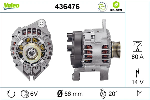 Gerador 9655249280 Fiat/Alfa/Lancia