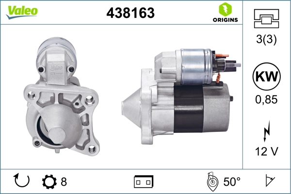 Compre 438163 VALEO Motor de arranco